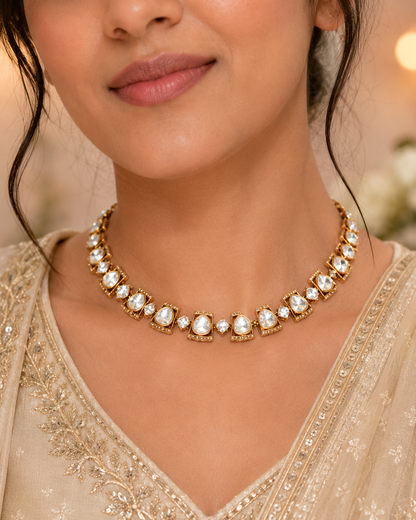 Aisha Moissanite Neckline Set