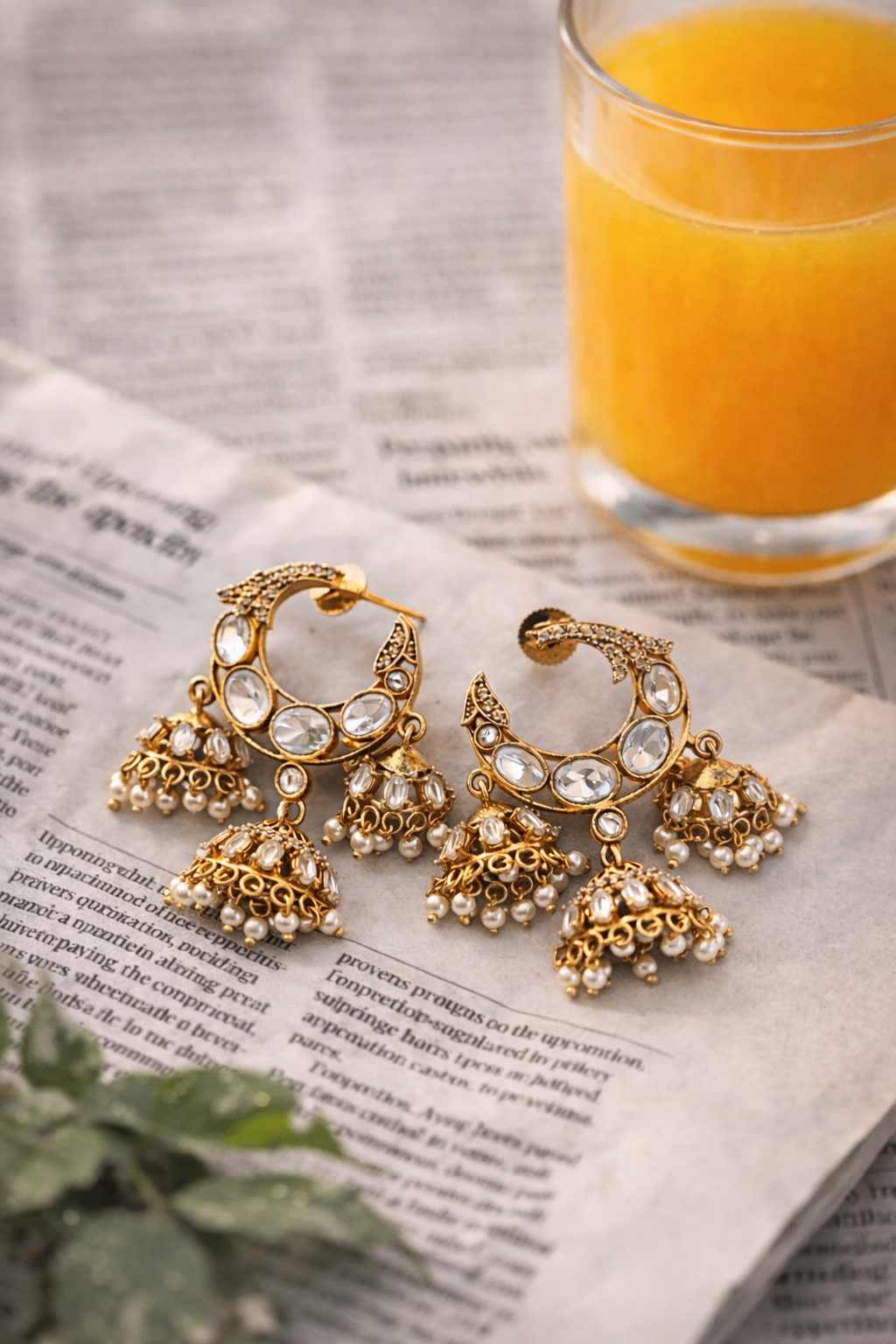 Natasha Triple Jhumkis