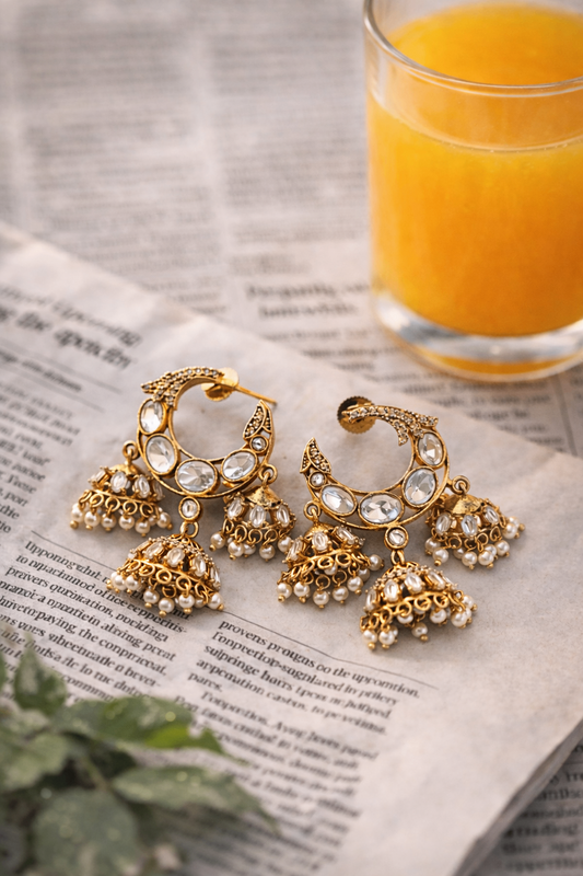 Natasha Triple Jhumkis