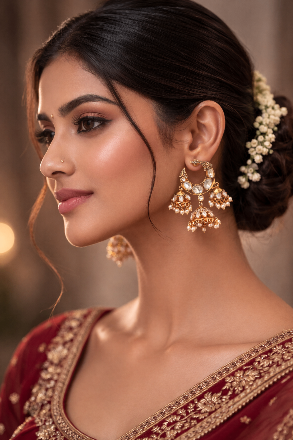 Natasha Triple Jhumkis