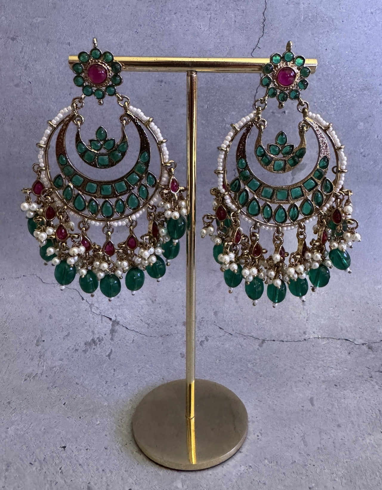 Green Jhanvi Chaandbali