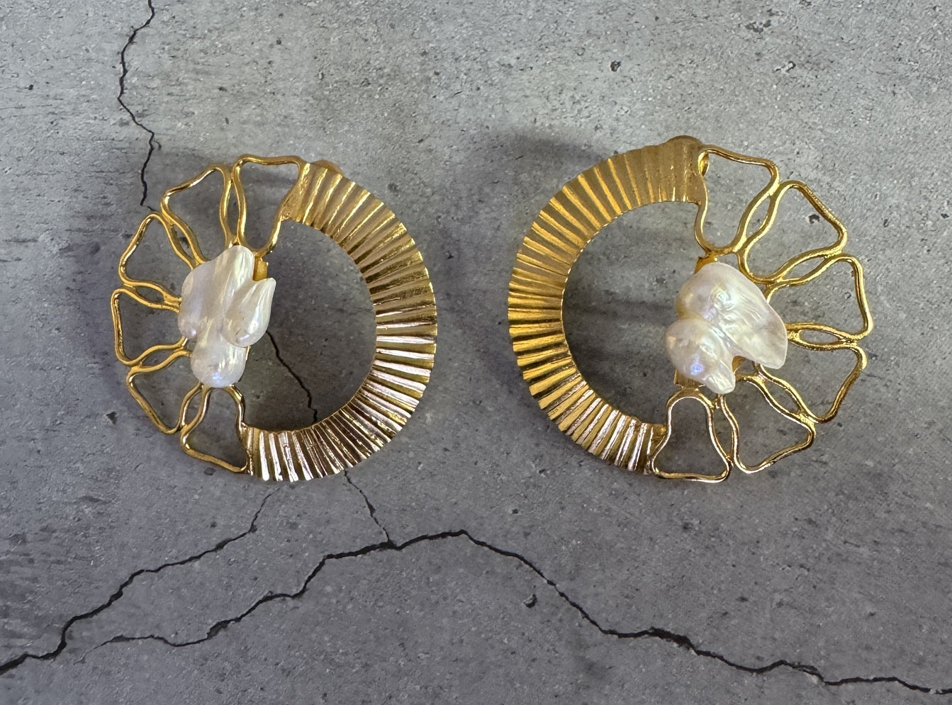 MOP Floral Studs