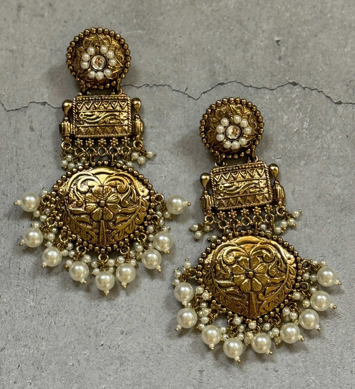 Gold Antique Earrings