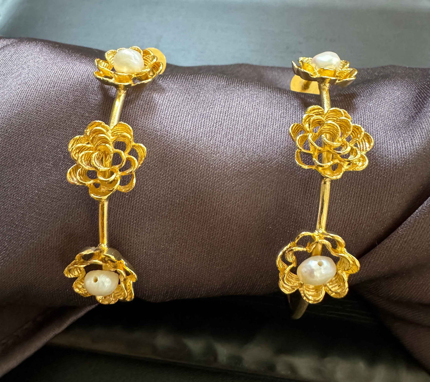 Floral Statement Hoops