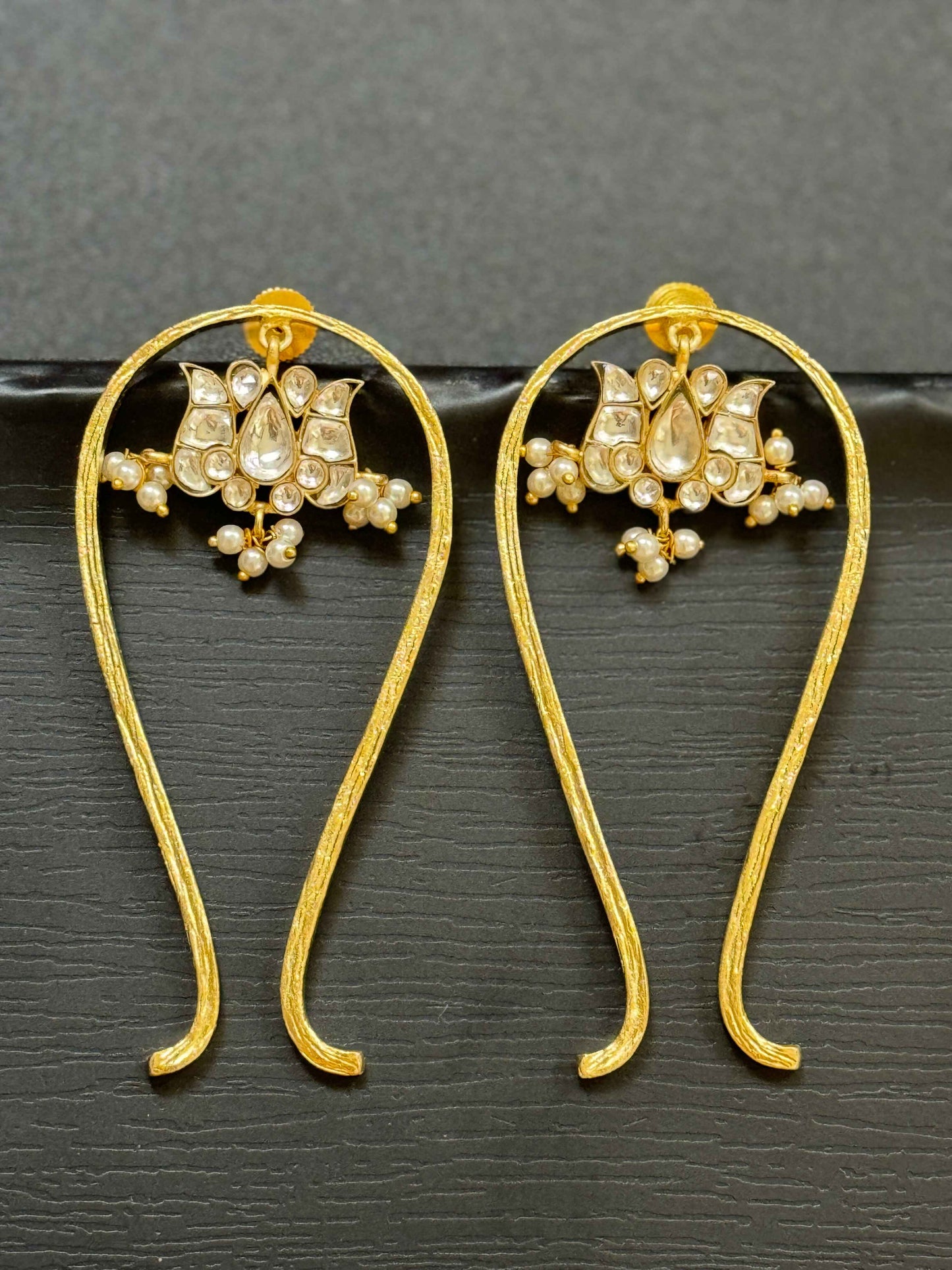 Lotus Kundan Danglers
