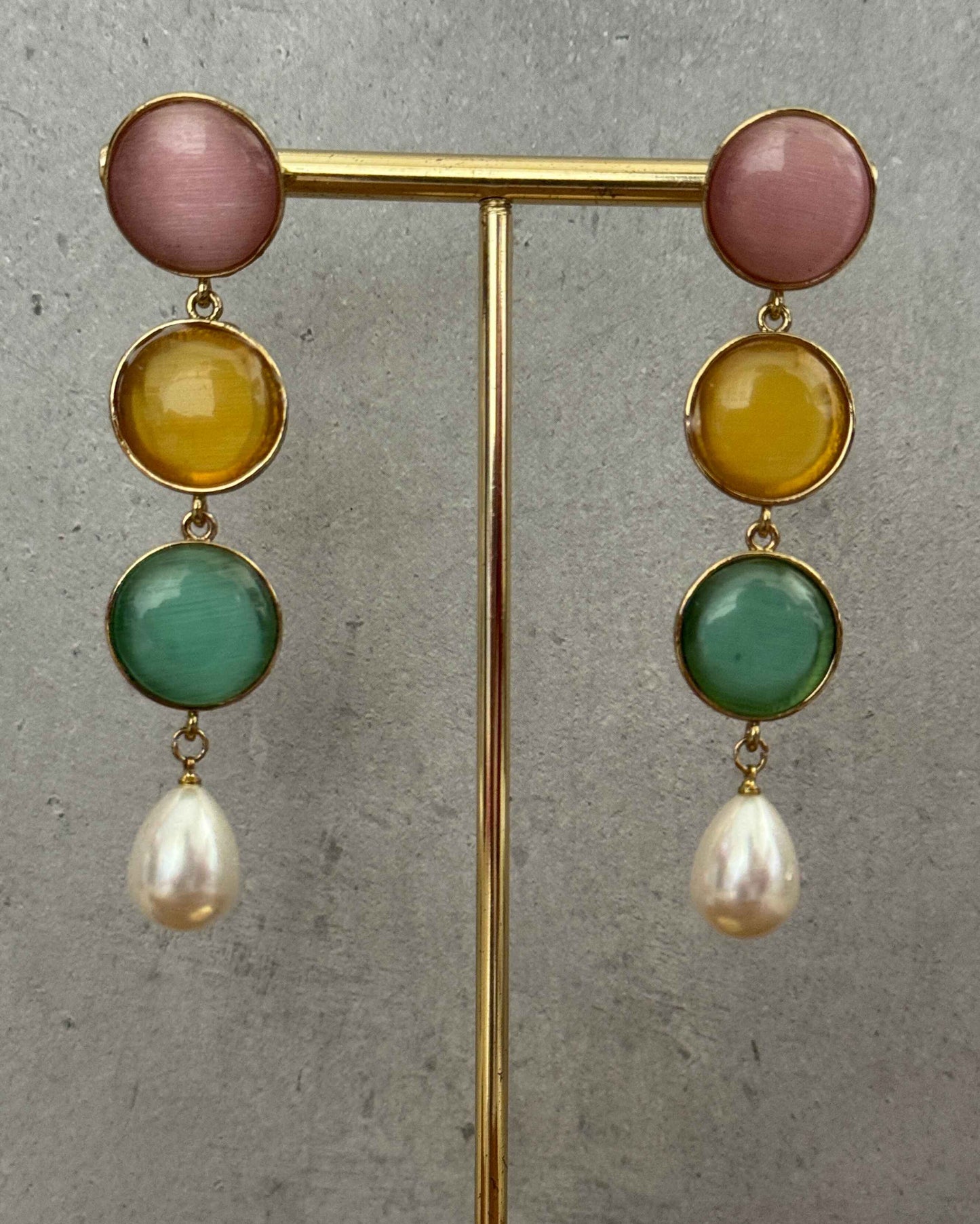 Pastel Round Danglers