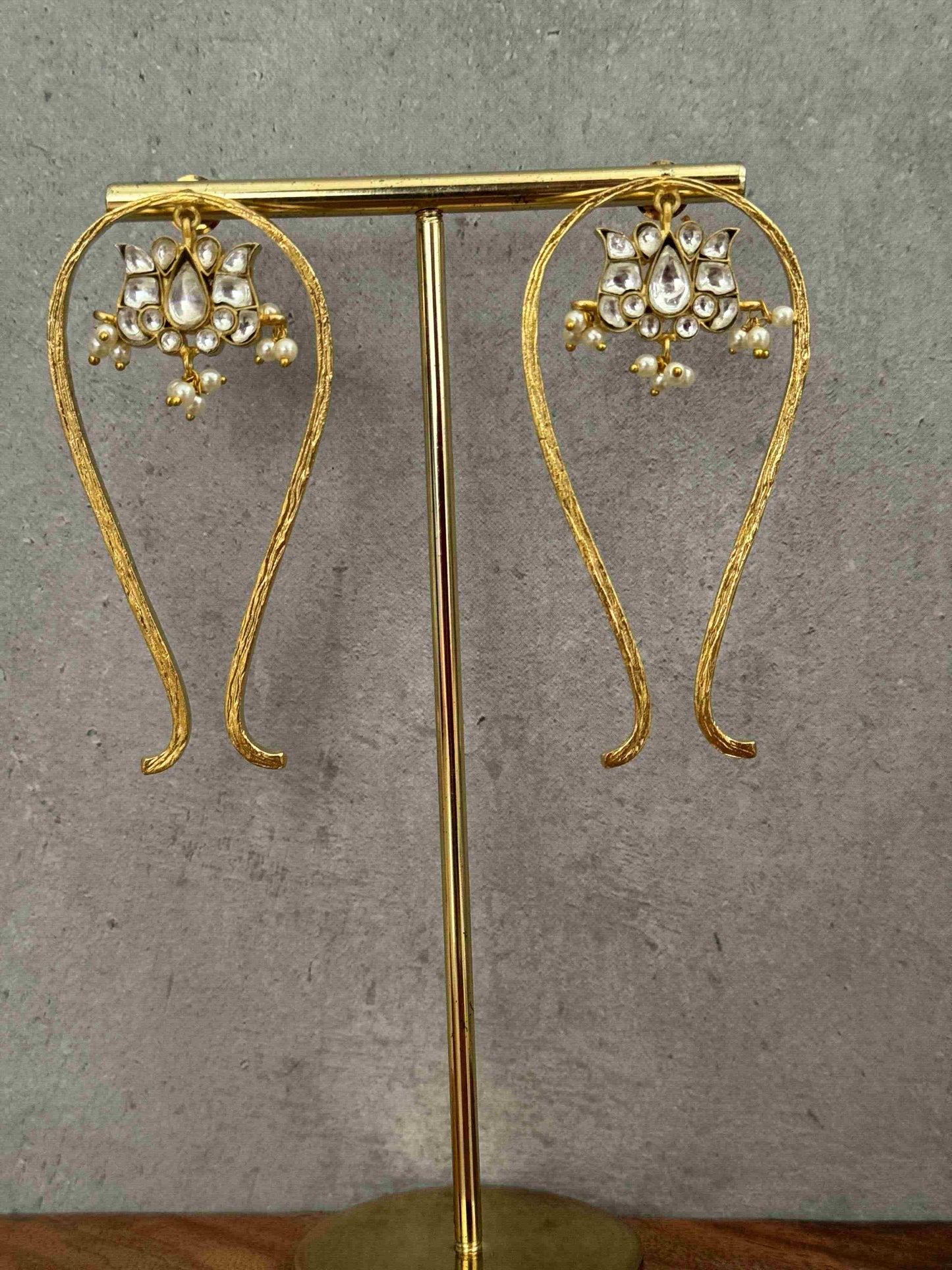 Lotus Kundan Danglers
