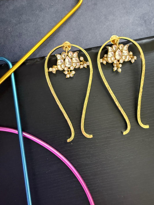 Lotus Kundan Danglers