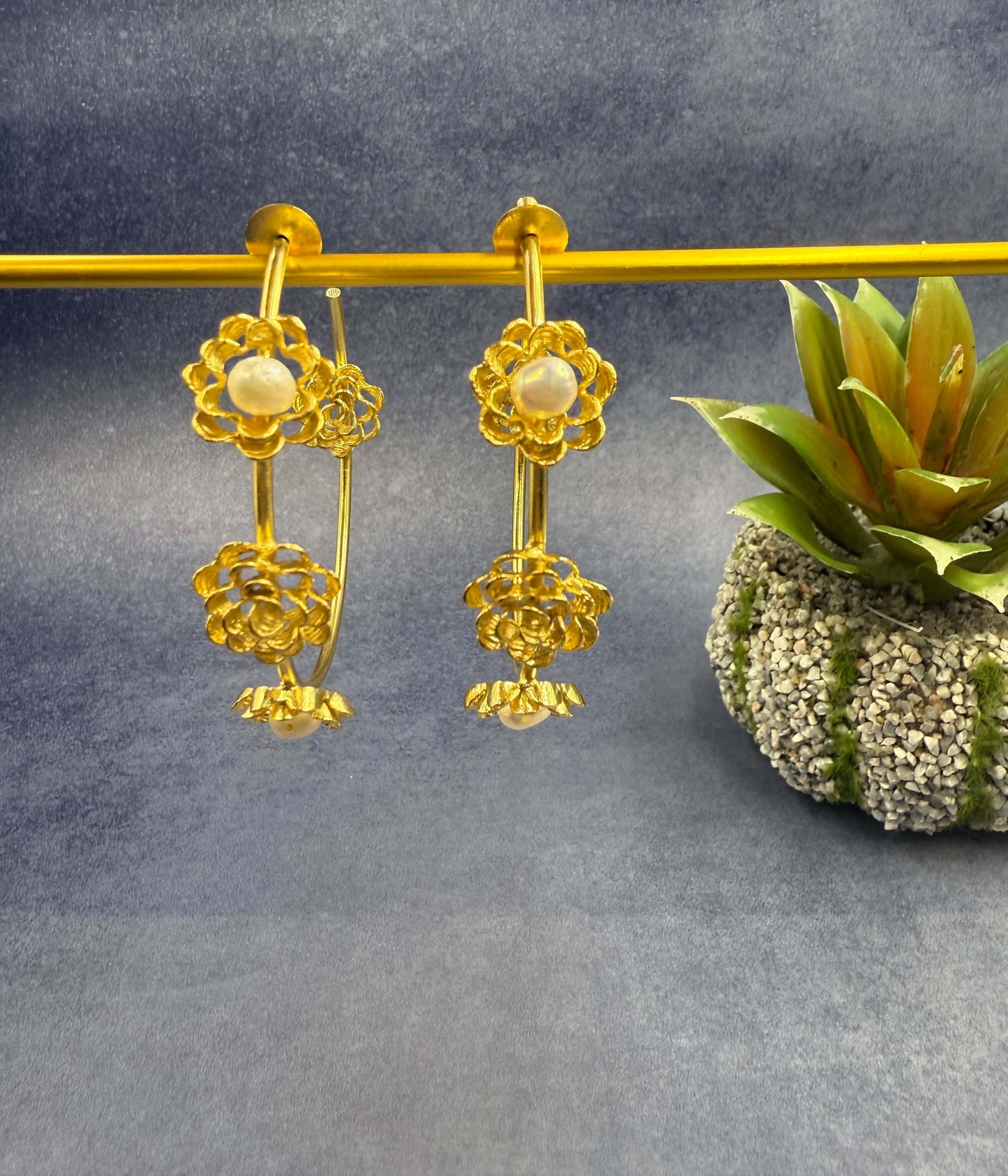 Floral Statement Hoops