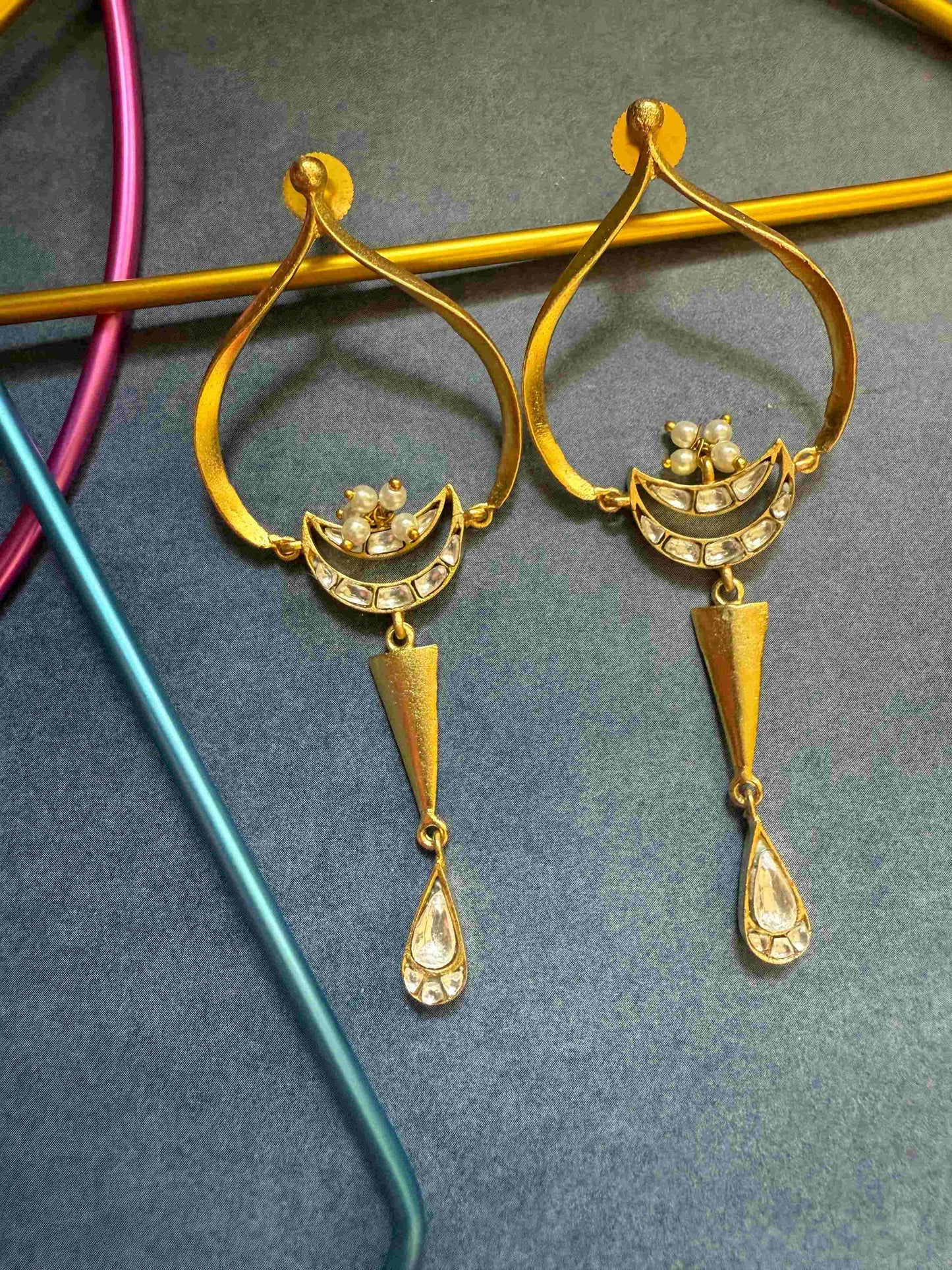 Drop Kundan Danglers