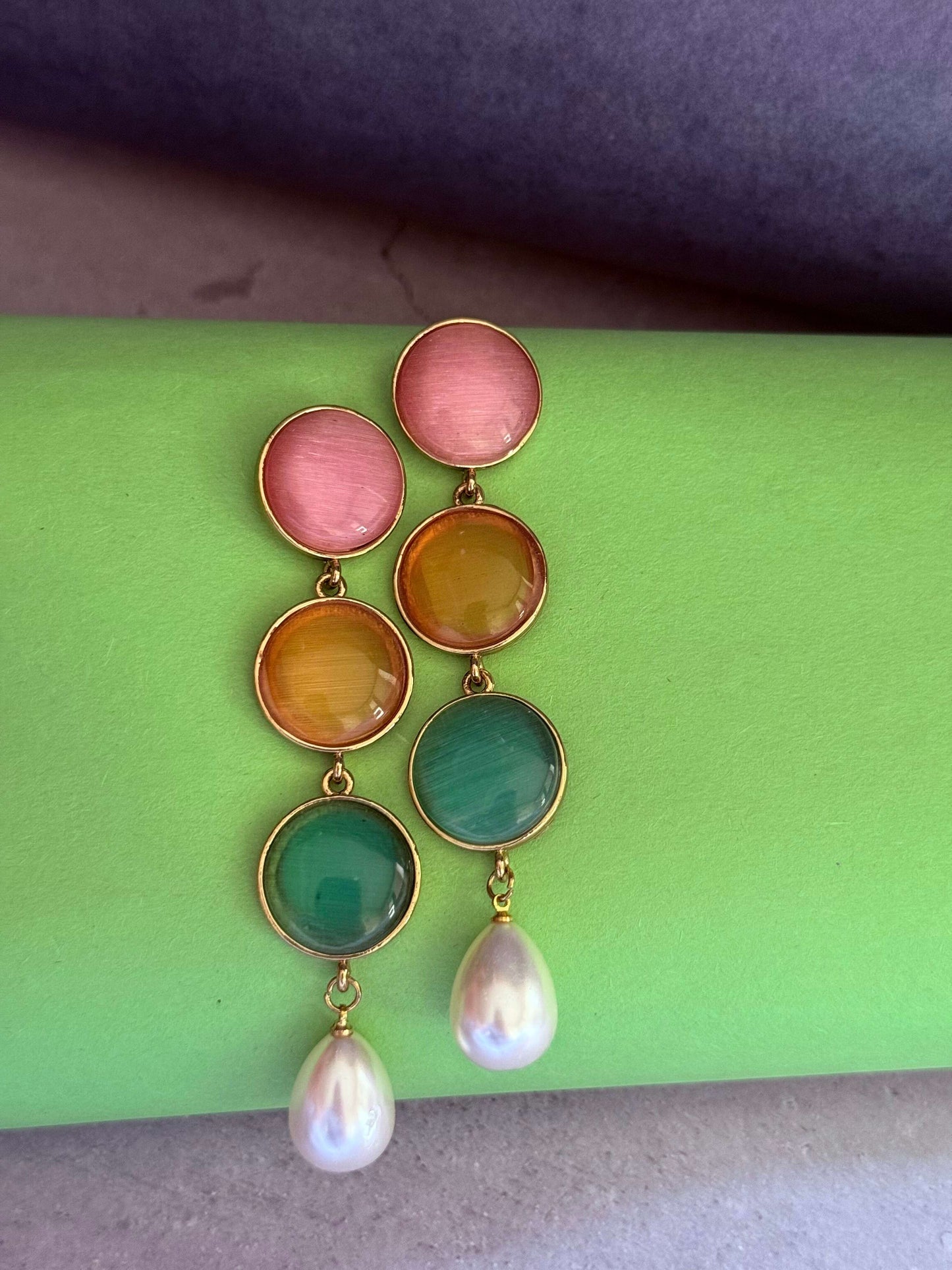 Pastel Round Danglers