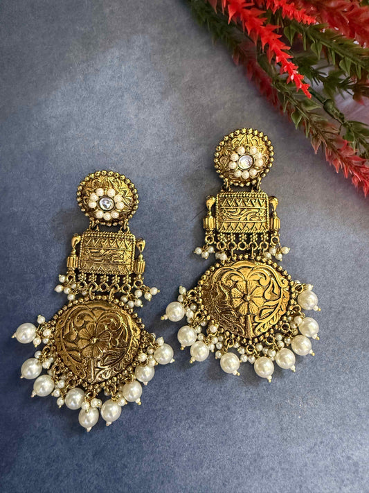 Gold Antique Earrings