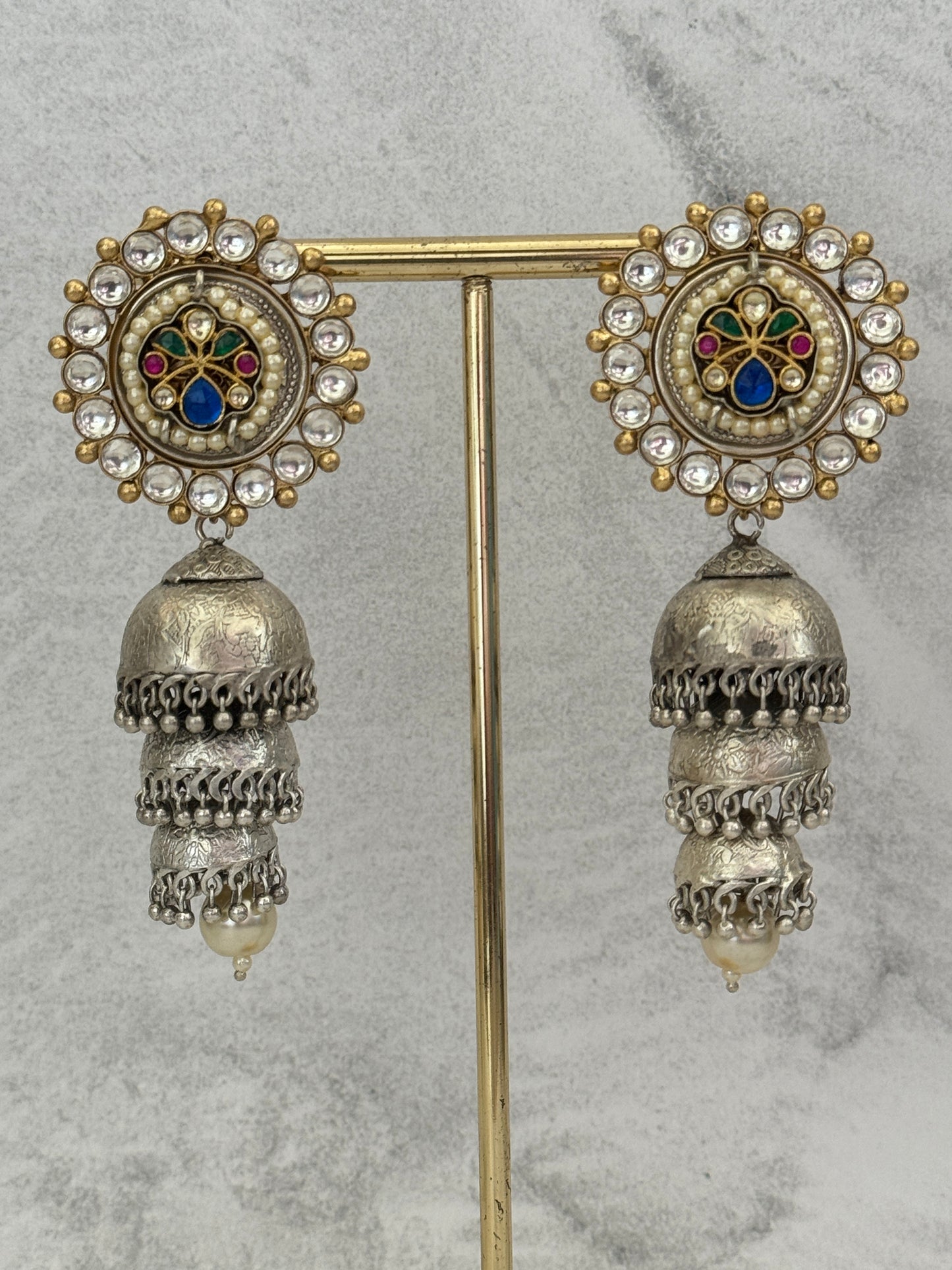 Ramya Silver Jhumkis