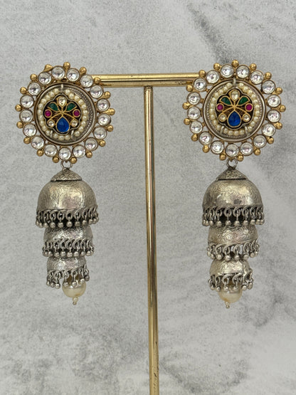 Ramya Silver Jhumkis