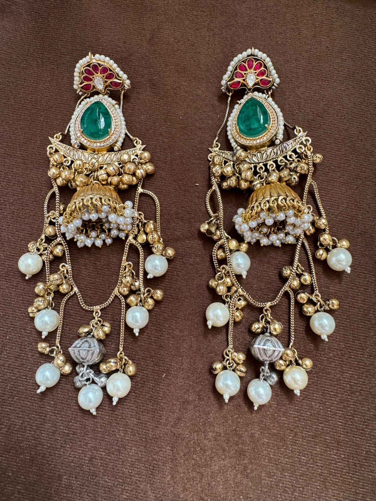 Green Amaira Statement Jhumkis