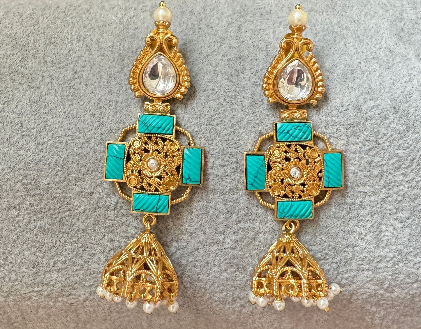 Firoza Long Jhumkis