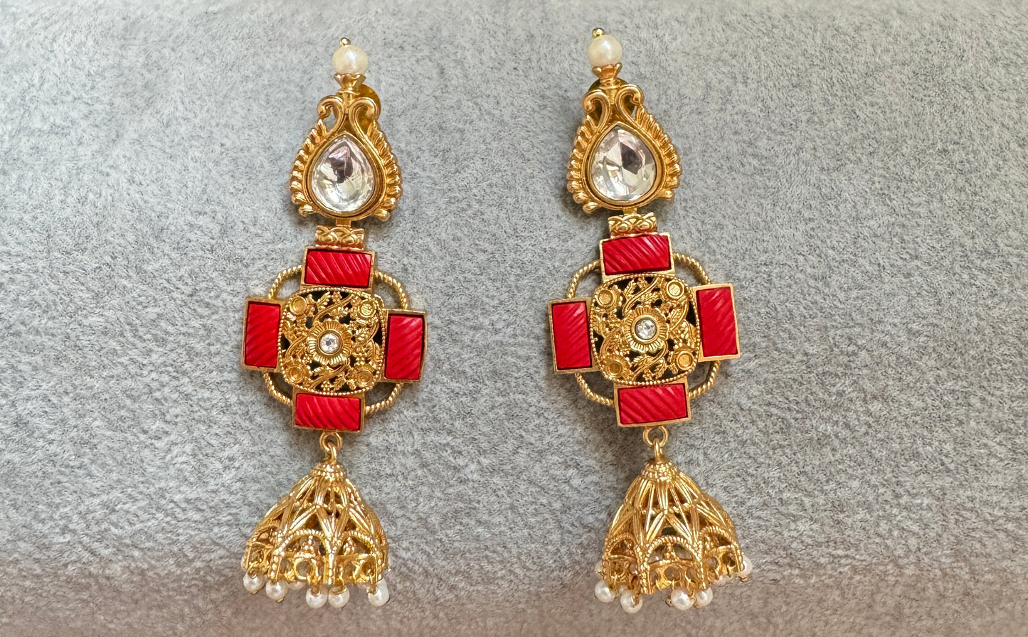 Ruby Long Jhumkis