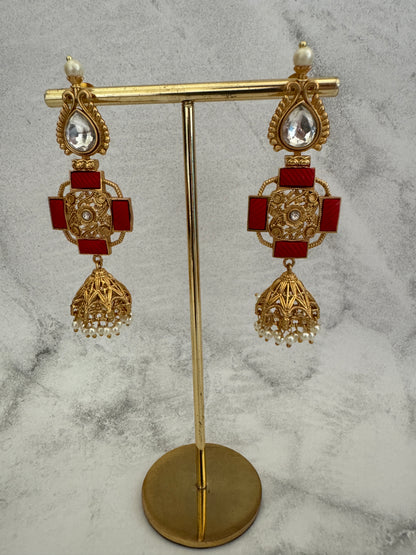 Ruby Long Jhumkis