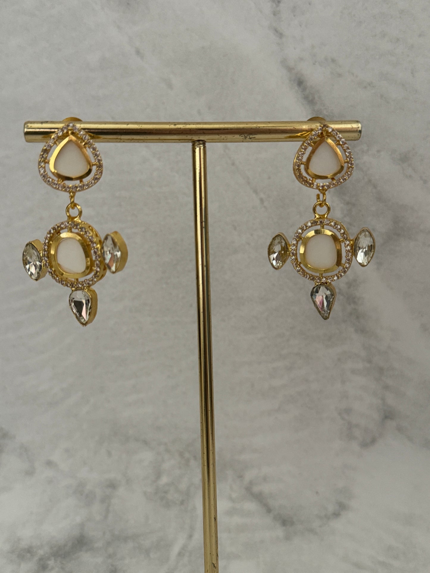 Ivory Stone Danglers