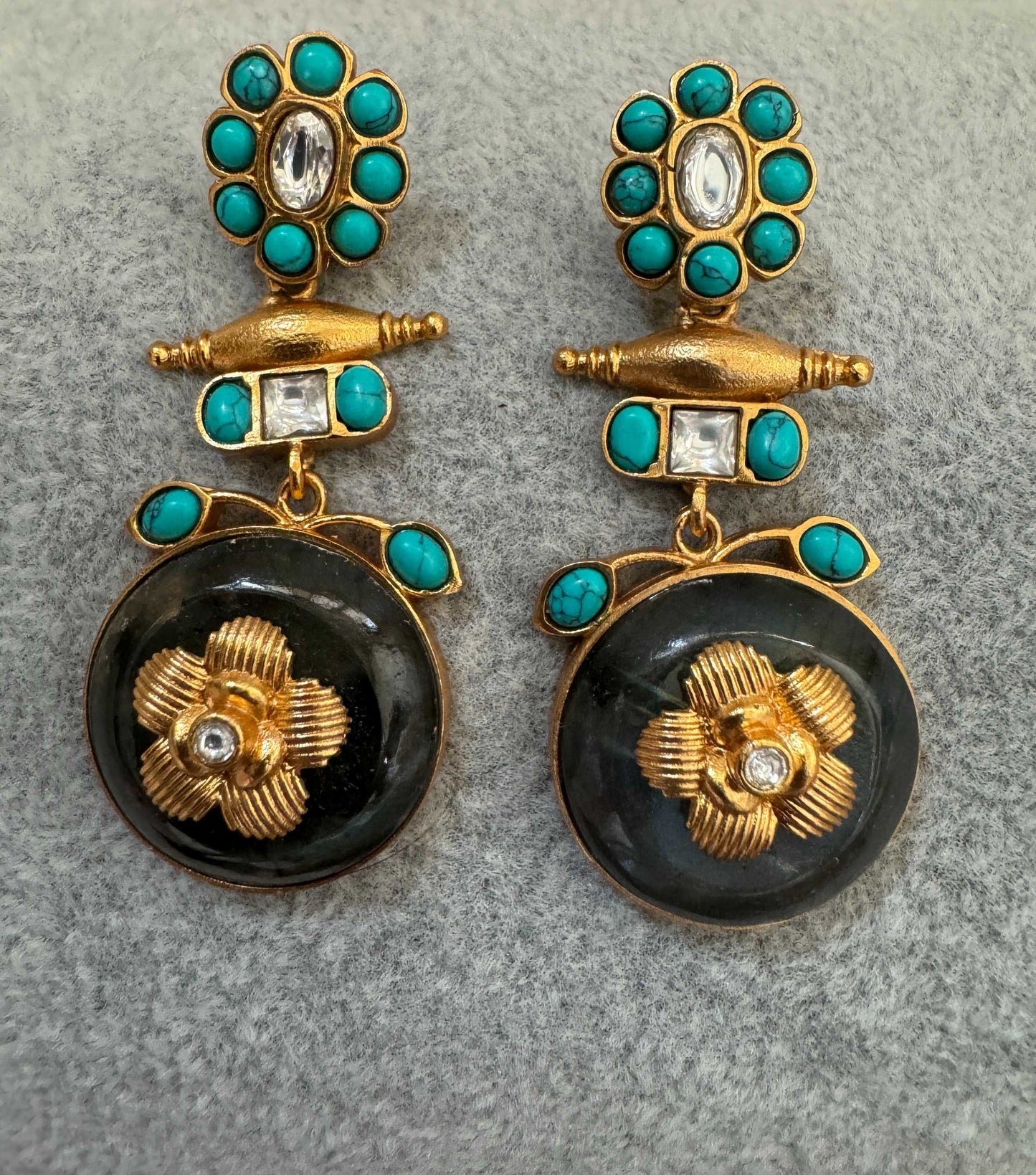 Firoza Floral Danglers