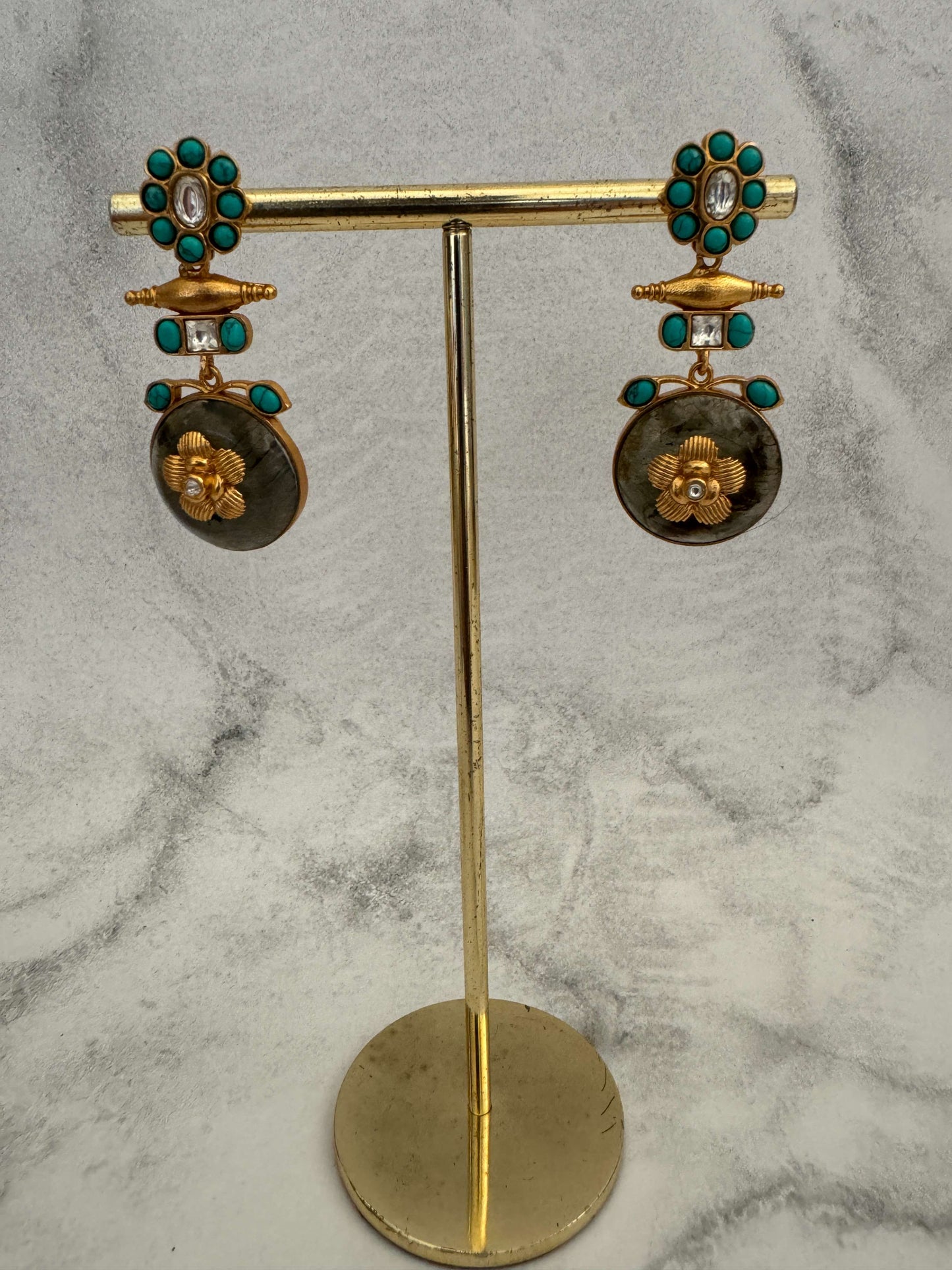 Firoza Floral Danglers