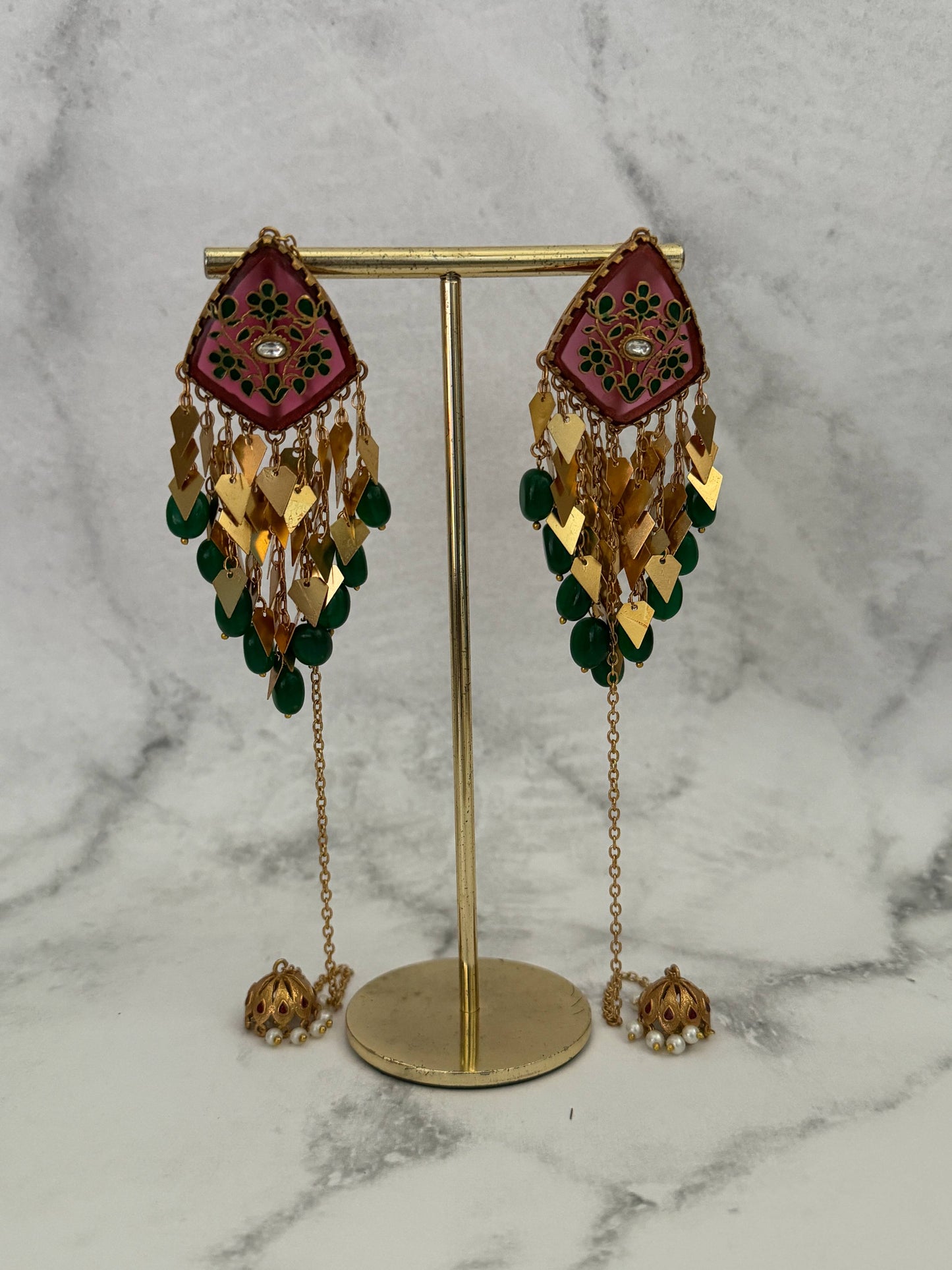 Pink Sahara Danglers