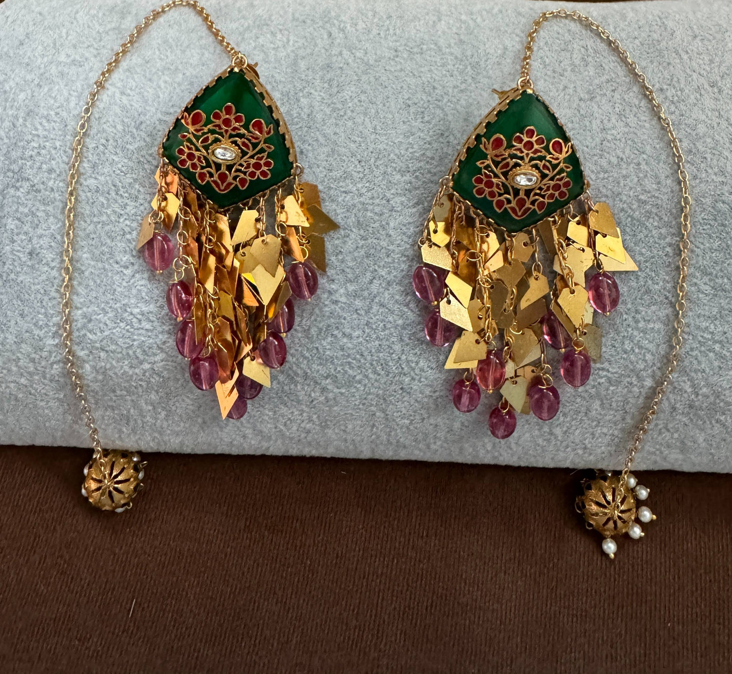 Green Sahara Danglers