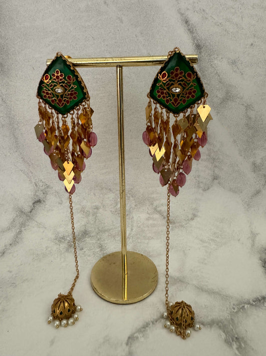 Green Sahara Danglers