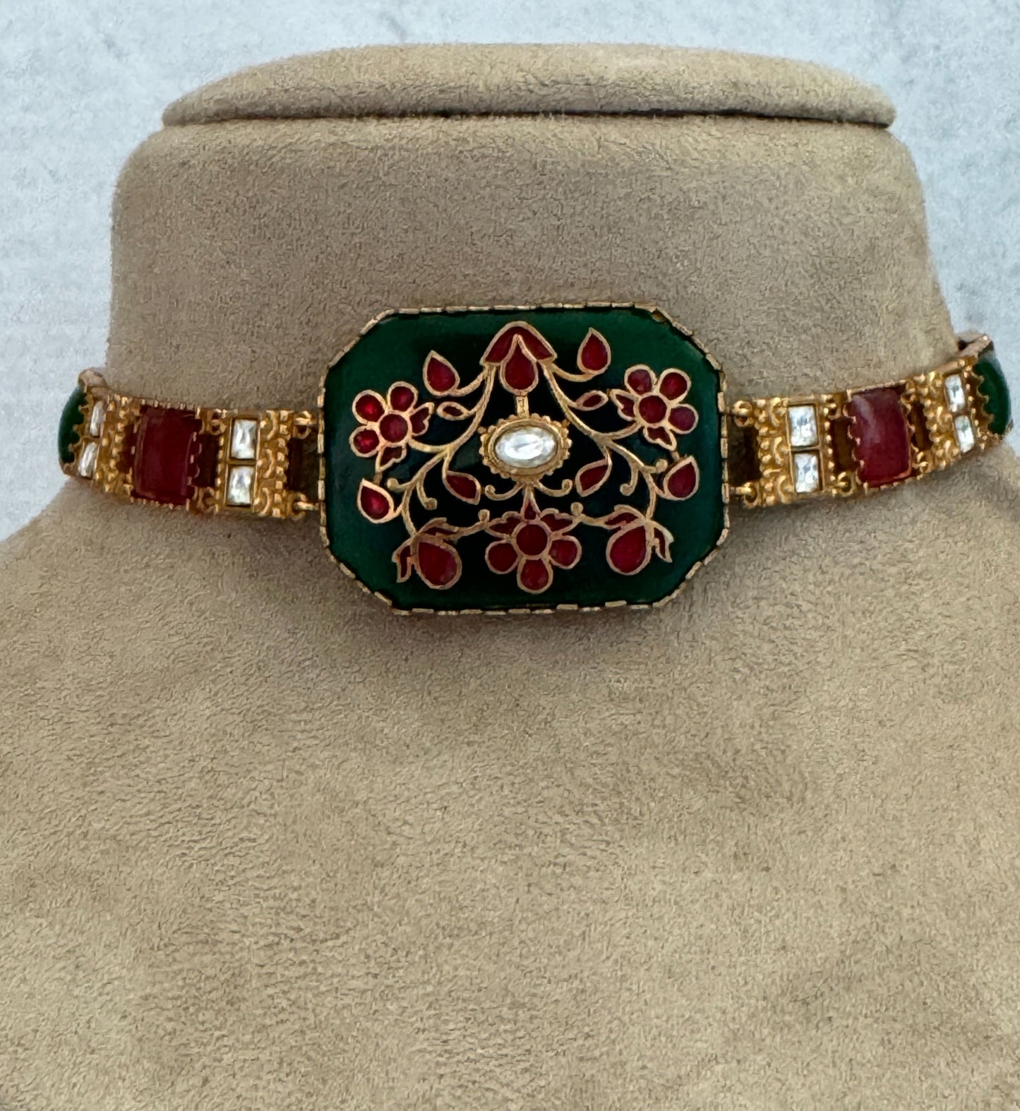 Green Amisha Choker Set