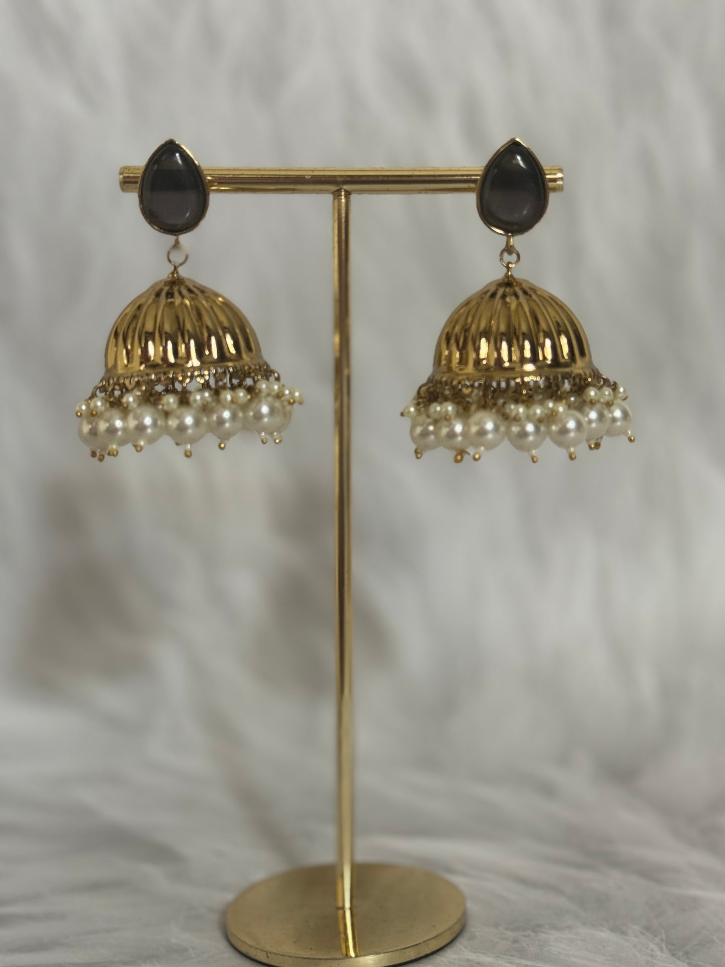 Black Naaz Jhumkis