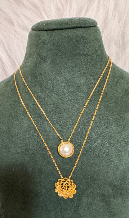 Double Layer Mini Floral Chain