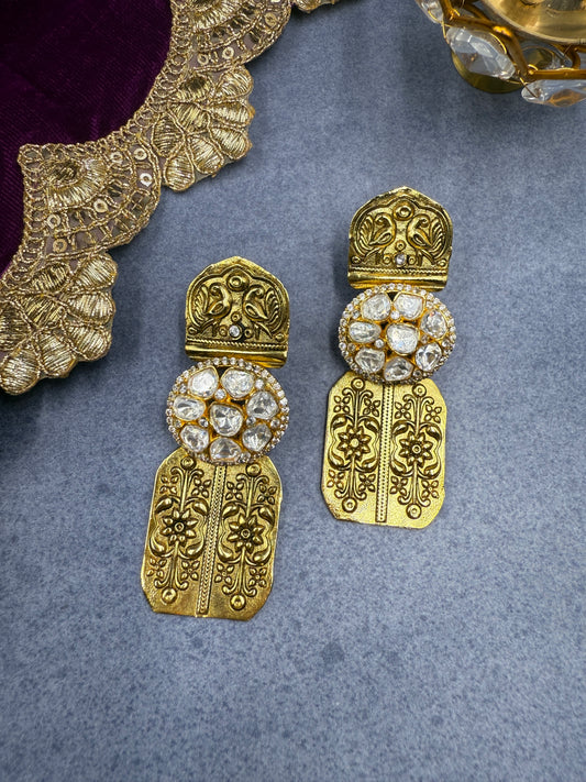 Moissanite Antique Danglers