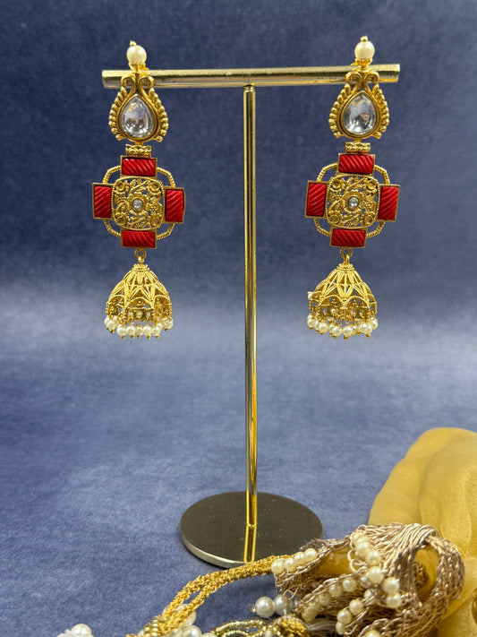 Ruby Long Jhumkis