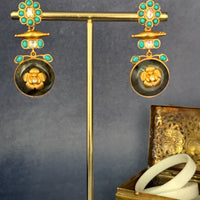 Firoza Floral Danglers