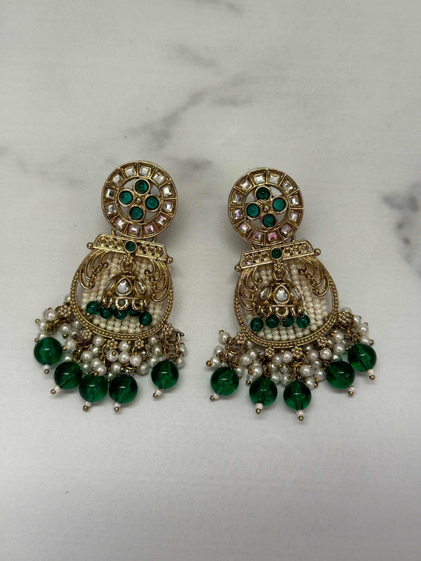 Green Sehra Danglers