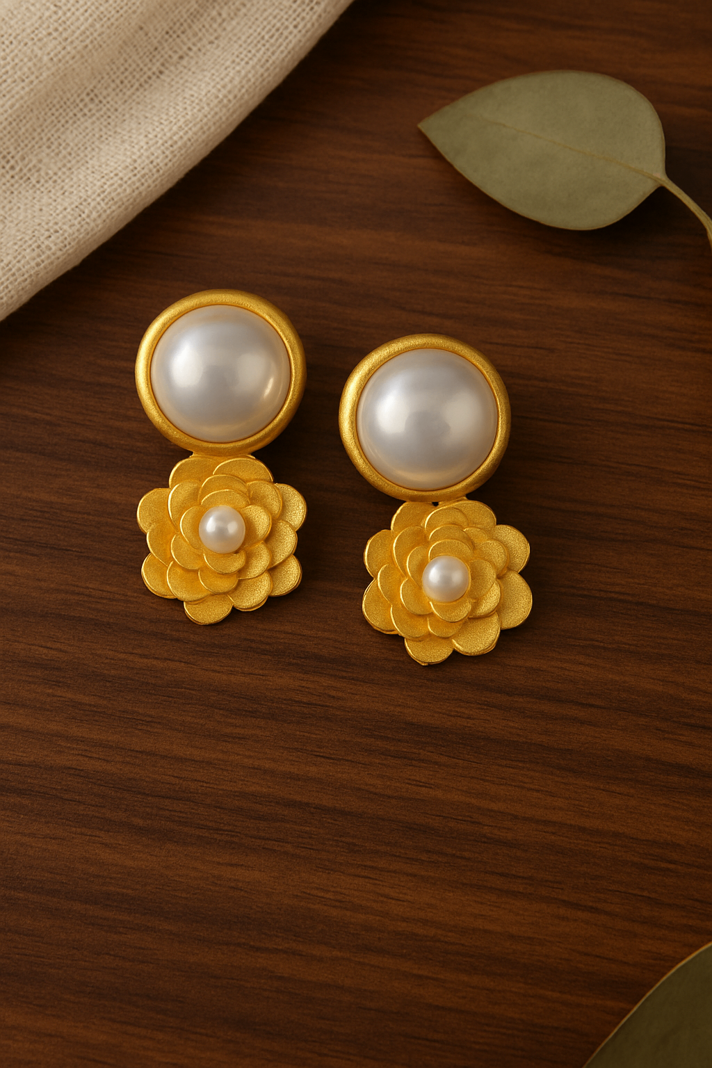 Mini Floral Pearl Studs