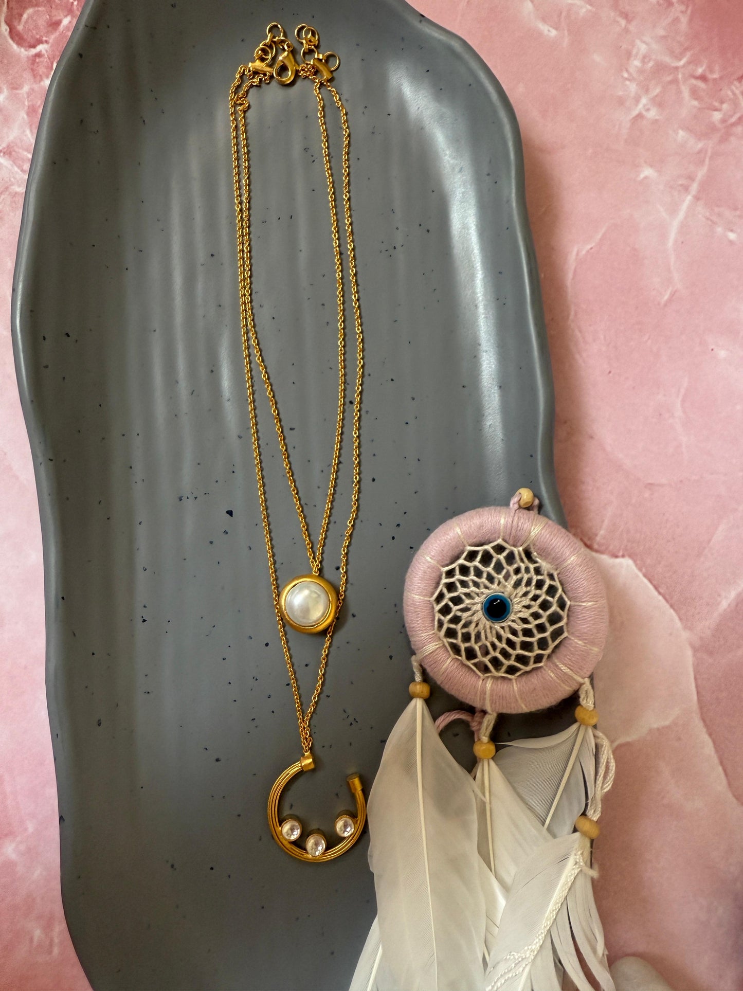 Double Layer Stone Chain