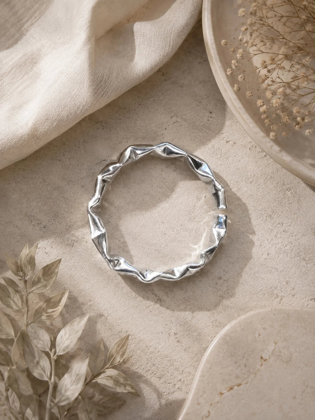 Silver Twisted Kada