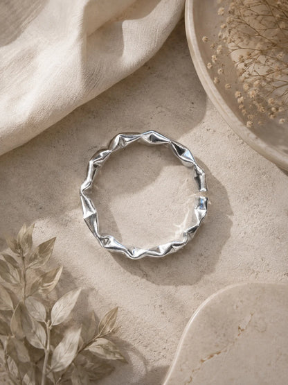 Silver Twisted Kada