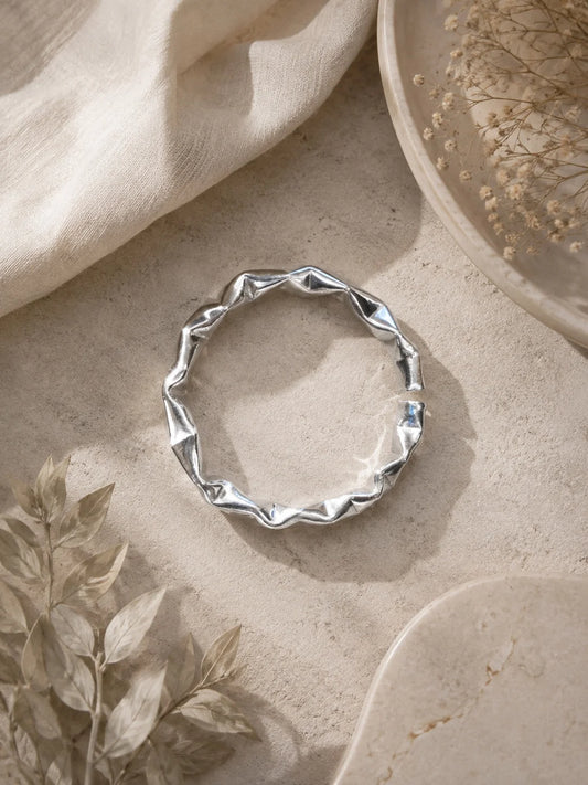 Silver Twisted Kada
