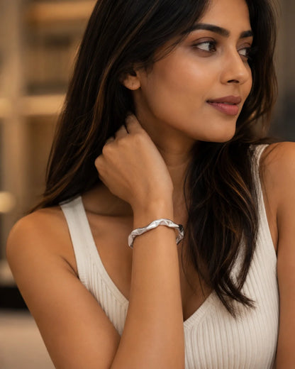 Silver Twisted Kada
