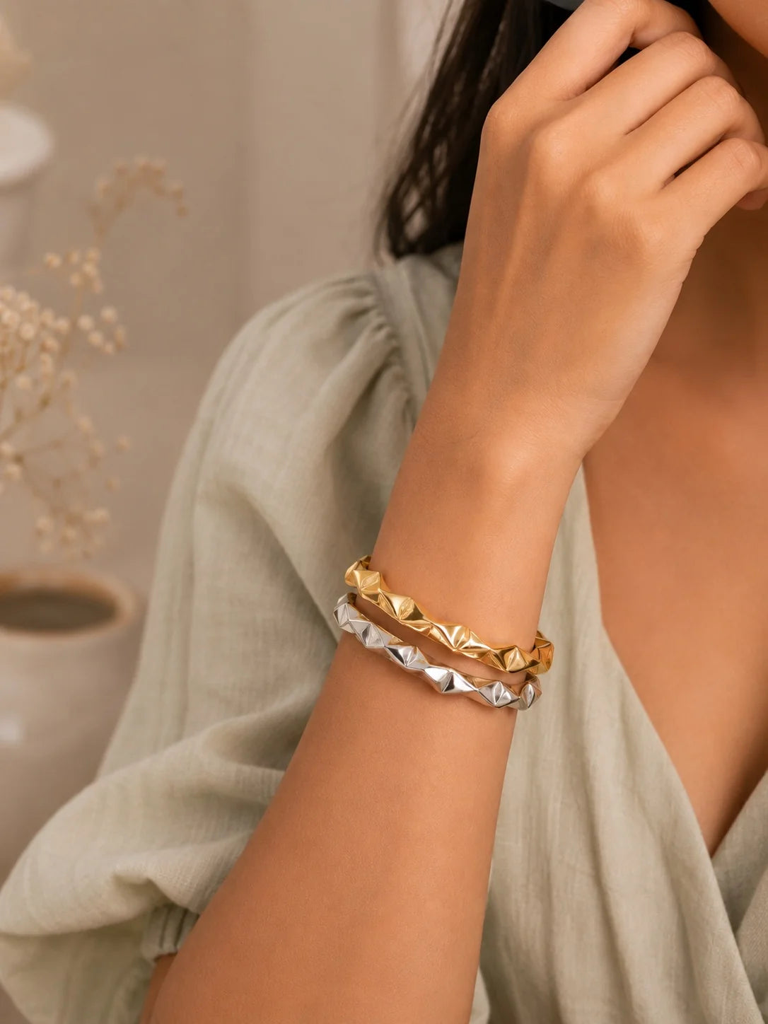 Gold Twisted Kada