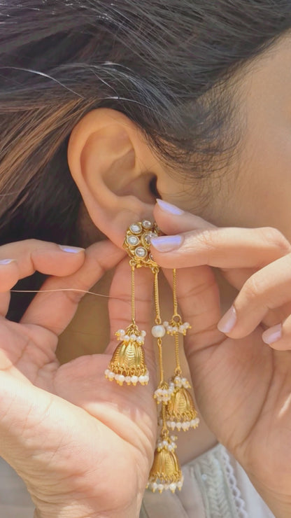 Amyra Chain Jhumkis